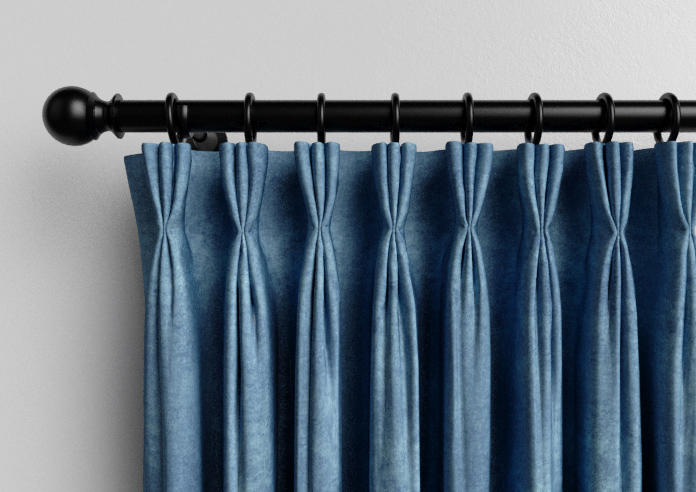 Florence Faux Suede, Prussian Blue - Made to Measure Curtains - Image 11